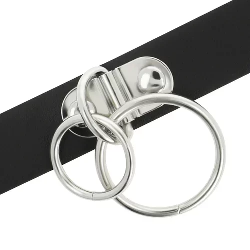 Collier BDSM avec anneau métallique